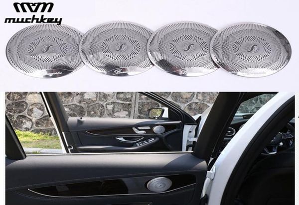 Высококлассник Car O Decor для Mercedes Benz 2015 C GLC E Car Door Trim Speaker Covers Styling 4pcs1549759