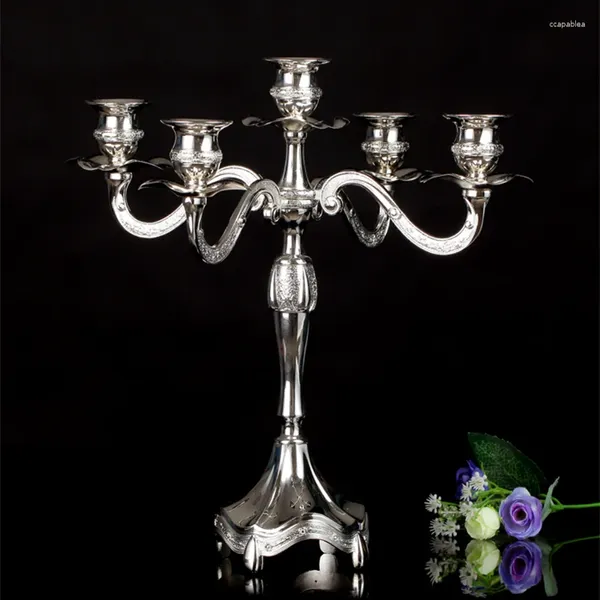 Kerzenhalter European Classic Candlestick Legierung versilbert für El Clubhaus und Heimnutzung erhältlich