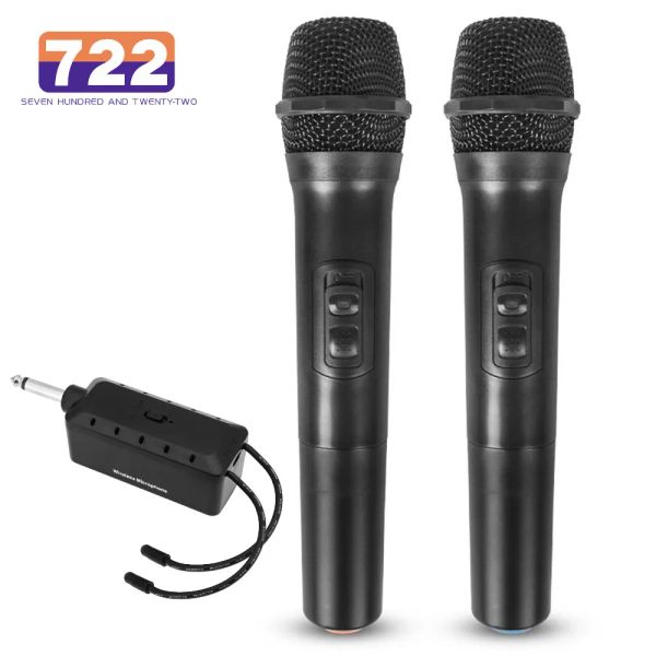 Mikrofone 1pc/2pcs schwarzes drahtloses Mikrofon Onetoon Handheld -Mikrofone für Home Party Audio Mixer, Multimedia, Stromverstärker