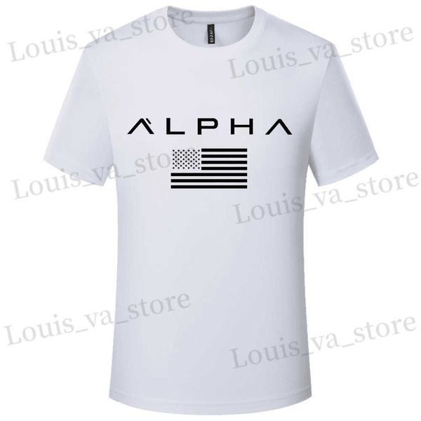 T-shirt maschile 2023 USA Nuovo tipo di t-shirt a chirta corta rotonda tonda rotonda camicia per trapano calda per trapano camicia da uomo T240408