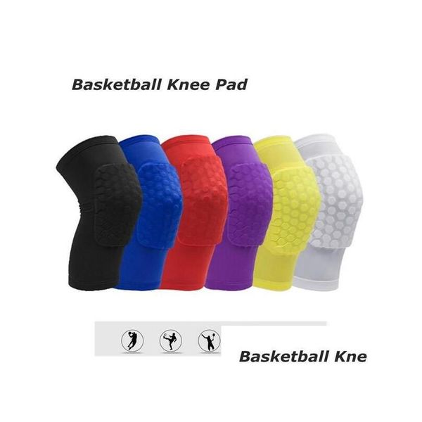 Ellbogenknieschilder Waben Sportsicherheit Volleyball Basketball Short Pad Stoßdichtkompressionssocken Wrape Brace Protection Single P Dheer