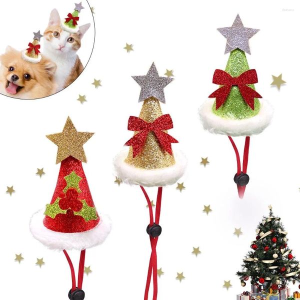 Abbigliamento per cani 1pc Testeni di compleanno Cappuccetto Decorazioni per animali domestici Cappelli a corona per cappelli cuccioli di gattini per la fase del festival di Natale Accessori carini Accessori