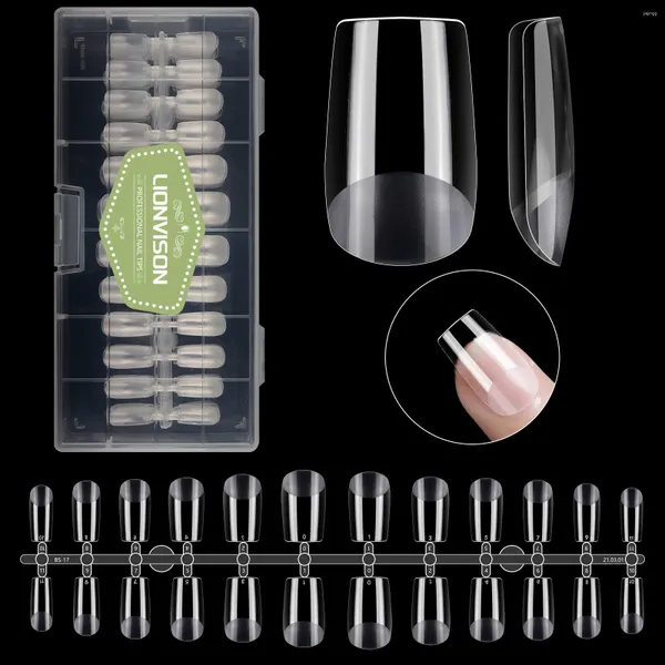 False unhas 420/360pcs preços de unha pressionam na foste limpa capa completa coffl square short gel gel dicas de manicure