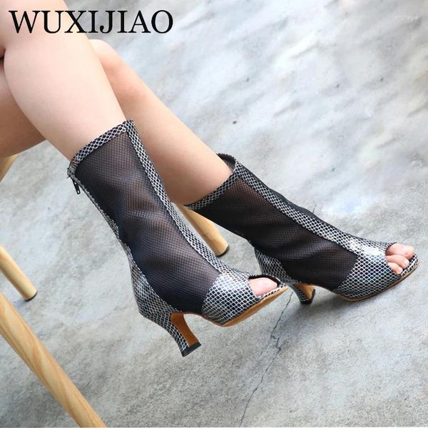 Scarpe da ballo wuxijiao Donne sottili feste a spillo stivali jazz sexy latino