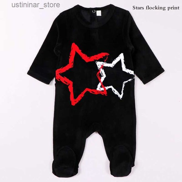 Rompers Baby Strampler Pyjamas Kinder Kleidung Langarm Kinder Kleidung Sterne Baby Overalls VeloR Boy and Girl Clothes Footies Strampler L47