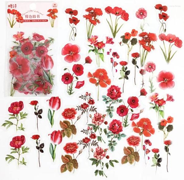 Wrap regalo 40 pezzi adesivi per scrapbook per animali domestici trasparenti floreale floreale diario po diario arte artistica fai -da -te