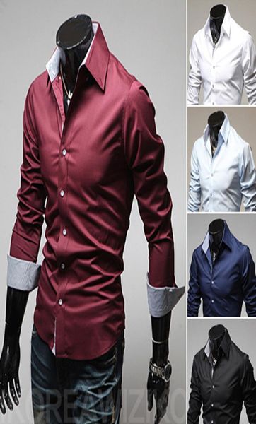 2017 Ting New Mens Luxury Casual Stylish Slim Fit Hemds 4 Größe US XS L 5 Colors2098741