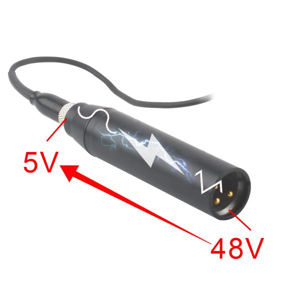 Accessori da 48v a 5V XLR Connettore maschio 3 4 pin da 3,5 mm Adattatore di microfono Mini Metal Plug per strumento musicale per cuffie Lavalier Mic P2