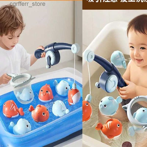 Bebek banyo oyuncakları oyuncaklar balıkçılık oyunları manyetik havuz eğlence saati küvet oyuncakları çocuklar için çocuklar için masa küveti hediyeleri bebek su oyun banyo bulmaca seti l48