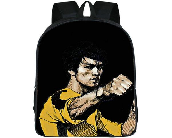 Bruce Lee рюкзак рюкзак Kung Fu King Daypack Star Печать Школьная сумка для отдыха Rucksack Sport School Bag Bag Outdoor Day Pack 2779605