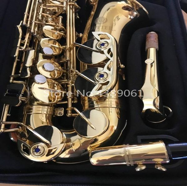 Jupiter Jas769ii EB Tune Alto Saxophon Neue Marke E Flat Musical Instrument Messing Gold Lacksaxo mit Gehäuse und Zubehör1333441