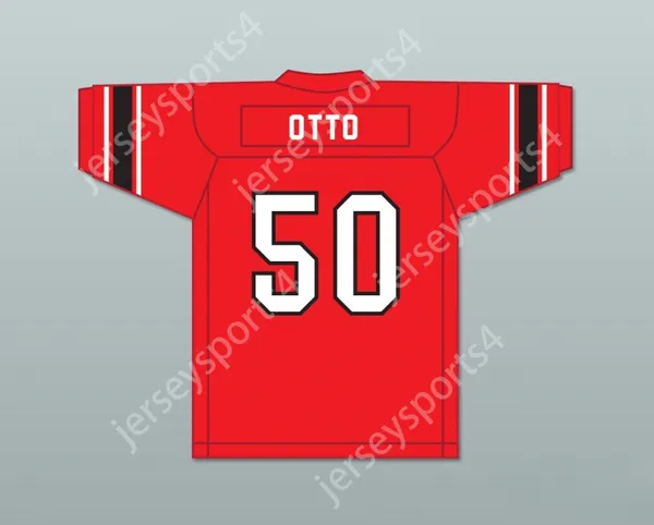 Personalizado qualquer nome Número masculino Juventude/crianças Jim Otto 50 Wausau East High School Lumberjacks Red Football Jersey 1 Top Stitched S-6xl