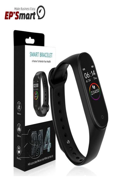 M4 Akıllı Bileklikler Fitness Tracker İzle Spor bileziği kalp atış hızı 096 inç akıllı bant monitörü Sağlık bilekliği PK MI Band 46927716