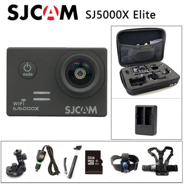 Kameras SJCAM SJ5000X Elite WiFi Gyro Sports DV 4K 24FPS 2K30FPS 2.0 LCD NTK96660 Tauchen 30m wasserdichte Aktionskamera