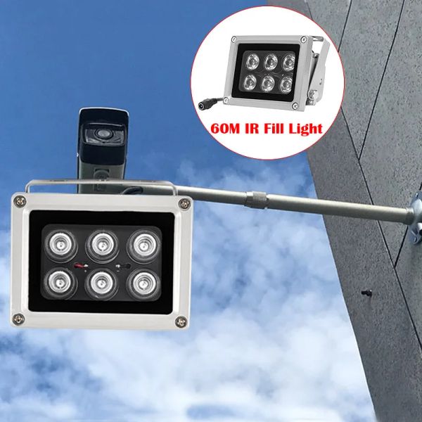 Aksesuarlar 60m IR Mesafe 6pcs LED'ler IR ILLUMININATÖRLER Işık Kızılötesi Işık LED Su geçirmez CCTV Kamera Gece Görme Dolgu Işığı CCTV Cam için