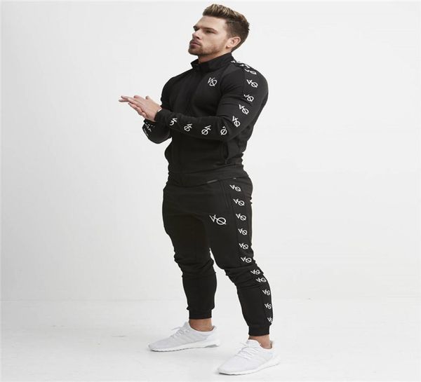 -Border Sport für Muscle Brothers Fitness Herren -Print Reißverschlüsse Casual Leggings Frühlingshosen im Herbst und Winter8769262