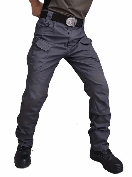 Herren massive wasserdichte taktische Pantshable Combat Cargohose mit Multi -Taschen -Klassiker Outdoor Wanderwanderung Tarntarnung Militär 240403