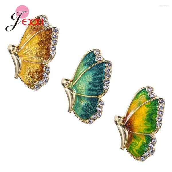 Orecchini per borchie Arrivo Collezione di insetti 925 Sterling Silver Butterfly Dream squisite per le donne gioielli