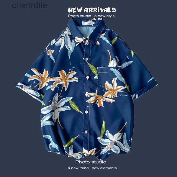 Herren lässige Hemden Sonnenblume Pocket Button Damen Sommer kurzärmelig 3xl Aloha Hemd Herren Chemie Boho Hip Urlaubsferien YQ240408