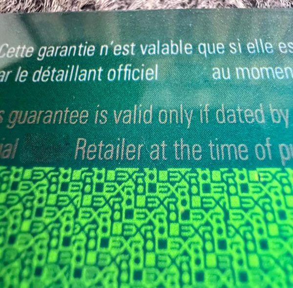 2021 Yeşil Kutu Yok Özel Yapımı Rollie NFC Garanti Kartı 3D Özel Baskılı Model Seri Numarası Gravür7369419