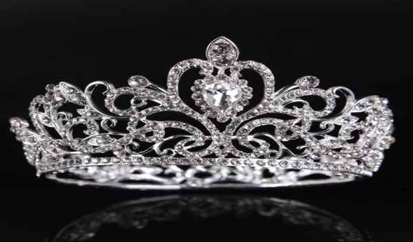 Jóias de noiva Círculo de prata Diamante Coroa Princesa Coroa Acessórios de casamento de noiva1666231