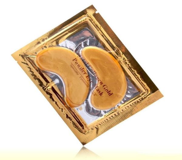 Antiwinkle Kristal Kollajen Altın Toz Göz Maskesi Altın Maske Stick'e Karanlık Çemberler 1805609