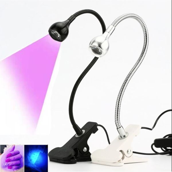 Secadores LED LED UV LAMP CLIPON Desk flexível secador de unhas USB Mini Lâmpada UV Gel cura de cola ajustável secador de unha 3W Diy unhas Arte Luz de secador