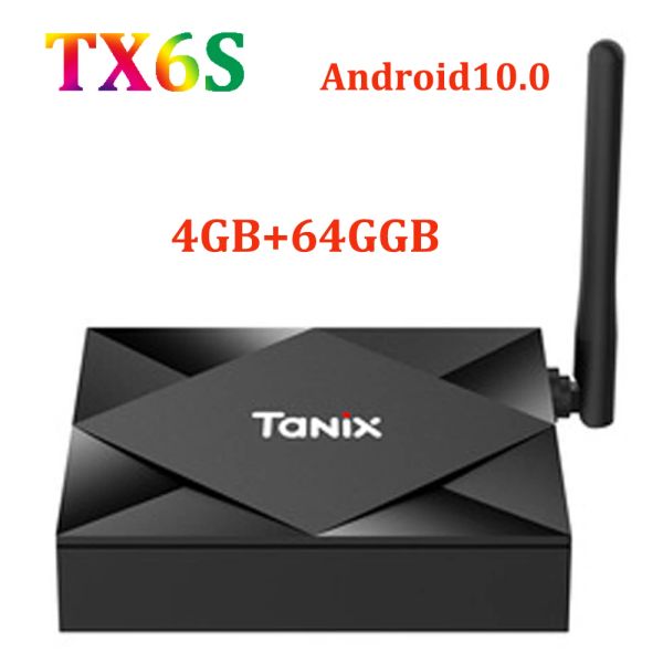 Caixa Tanix TX6S Caixa de TV Android 10.0 Allwinner H616 Quad Core 4GB 64GB 2.4G/5G Dual WiFi YouTube 6K HDR Google TX6 Smart Media Player Player Player Player Player Player