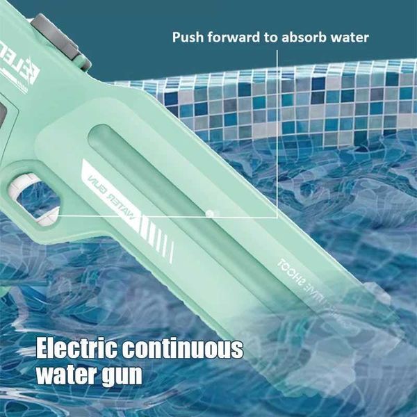 Toys Water Gun Electric Assumenti completamente automatici Blaster ad alta pressione giocattolo estivo spiaggia esterna per ragazze regalo per ragazzi 240409