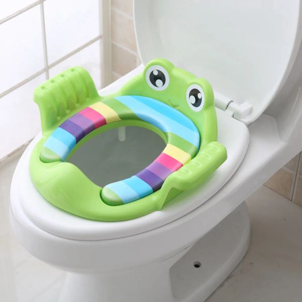 Abdeckungen 2021 Neue Kinder -Toilettensitz Baby Kinder Töpfchen Toilettentrainer Jungen und Mädchen Hilfstoiletten -Cartoon süßer Toilettensitz