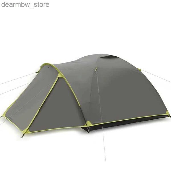 Zelte und Schutzhütten im Freien Camping Handheld Leichtes Zelt Doppelschicht Regen und Sonnenschutz Mountain Klettern Camping Tourismus Familie Zelt L48