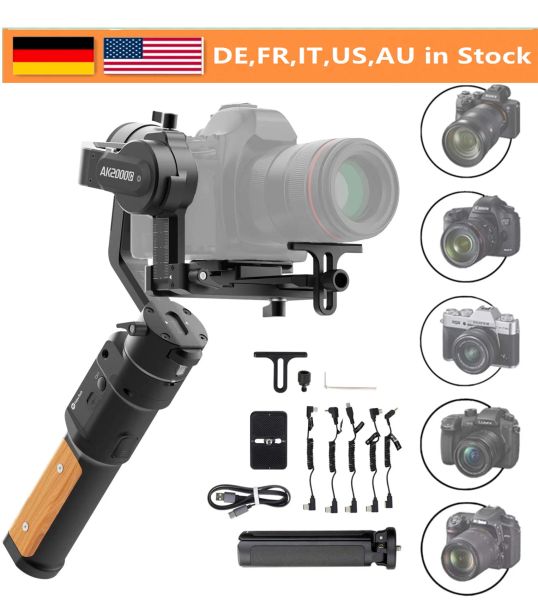 Gimbal Feiyutech AK2000C Kamera Stabilisator Faltenabließplatte DSLR Stabilisator 3 Achse Gimbal Stabilisator für Canon Sony Nikon