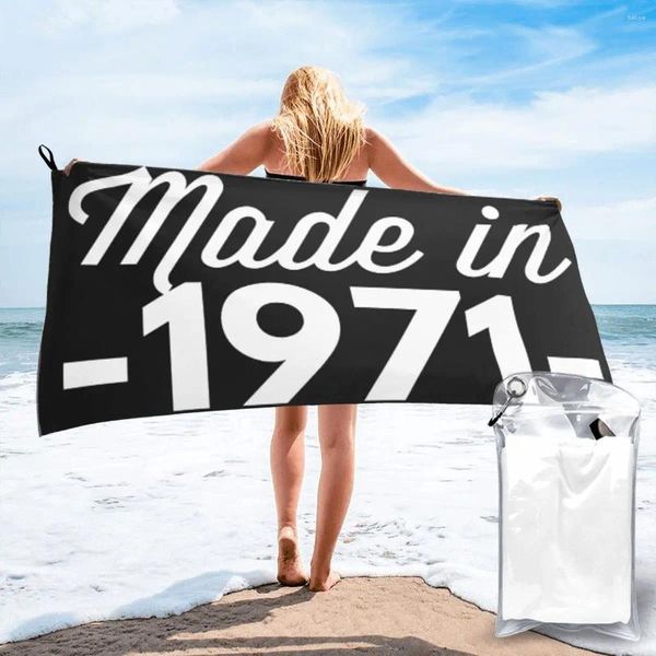 Handtuch im Jahr 1971 Alle Original -Teile 3 Schnell trocken lustige Neuheiten im Freien Camping Beach Superfine Fasermaschine Waschen
