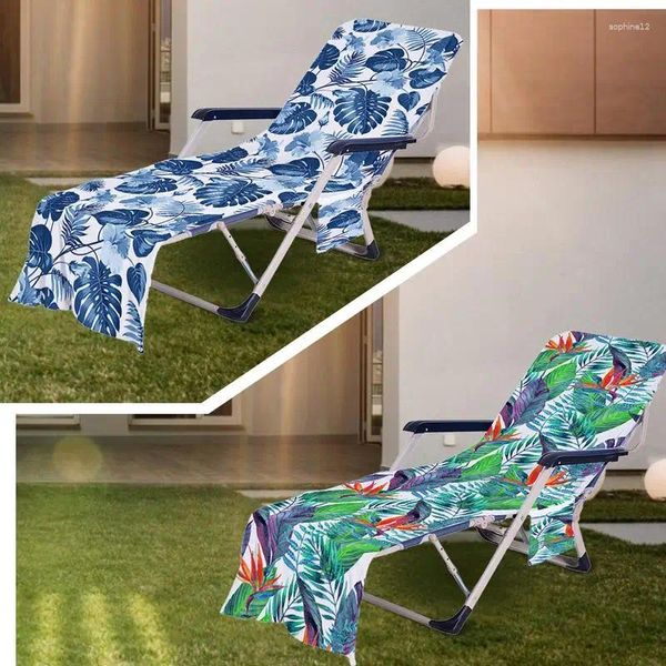 Stuhlabdeckung Beach Handtuchabdeckung Schwimmbad Liegestühle Seaside Dual-Use Clolding Lounge Tuch