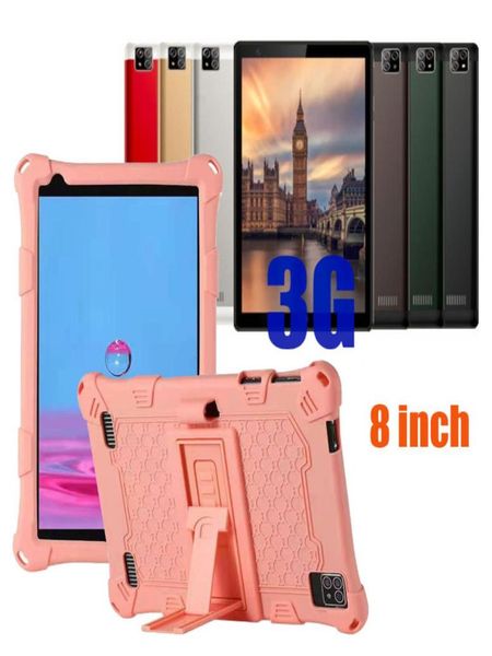2021 3G Tablet Telefono PC Octa Core da 8 pollici MTK6592 touch screen capacitivo IPS Dual Sim Android 51 1 GB 16 GB con cuoio Case3487222