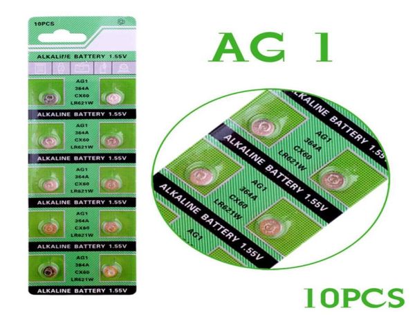 10pcs Ag1 Uhr Batteriezelle Ag1 364 SR621SW LR621 621 LR60 CX60 Alkalisch -Batterie -Taste Münzzellbatterien3478781