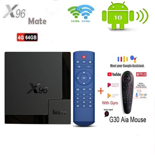 Box X96 Mate Android 10 Smart -TV -Box Allwinner H616 Quad Core 4G 32G/64G 2,4 g 5.0g Dual WiFi 4K VS X96 MAX PLUS H96 MAX+