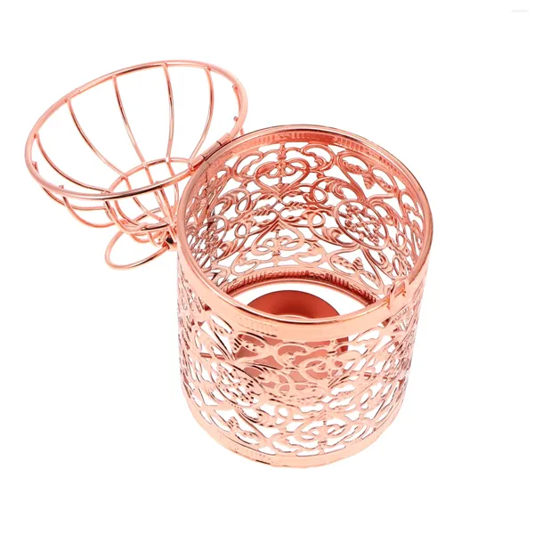 Titulares de vela Decoração retrô castiçal simples Candelas de velas Tealight Stand Iron Bird Cage Banquet