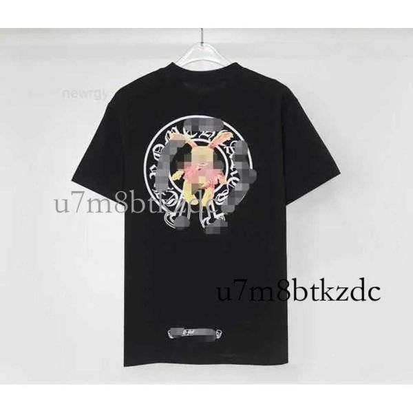 Moda ch roupas designer camisetas de luxo camiseta casual 2024 coração cro sexo graffiti limitado sânscrito de manga curta preços de manga masculina mulher shirt para venda 543