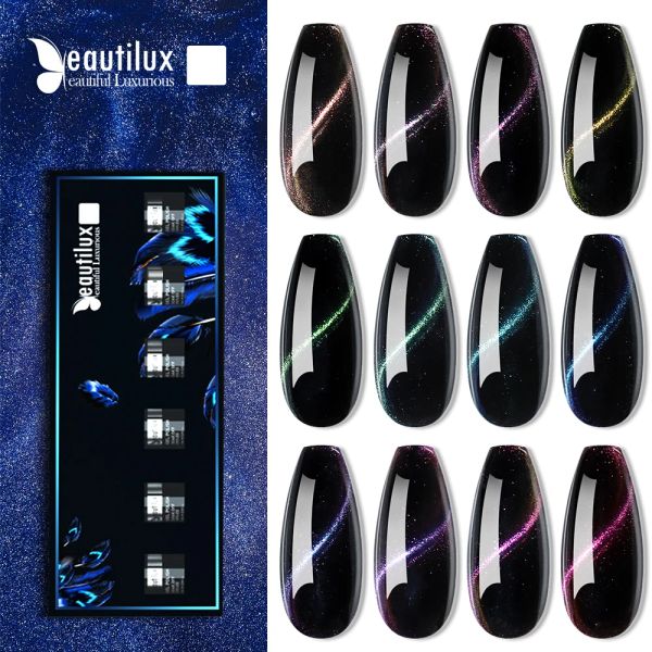 Gel beautilux kit smalto gel gel camaleonta gatto occhio gel gel gel gel gatti magnetici gel per occhio gel di vernice lotto a led UV lacca unghie 6pcs/set