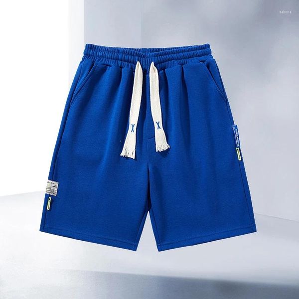 Herrenhosen Sommer Mode elastische Taille Lose lässige Knie-Länge Shorts Männer bequeme Farbfarbe All-Match Short Homme Hosen