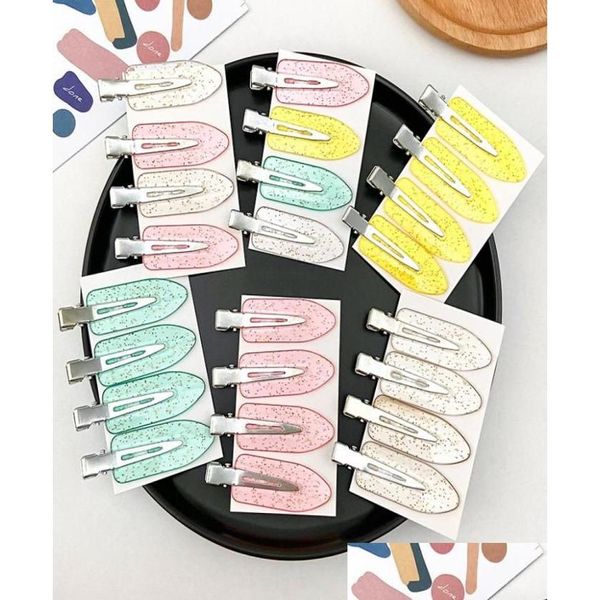 Hair Clips Pins Ferramentas de estilo de saúde de beleza de alta qualidade AppliaNCeshair 4pcs No Bend Seisless Side Bangs Fix Drop Drop Products CA OTJGL