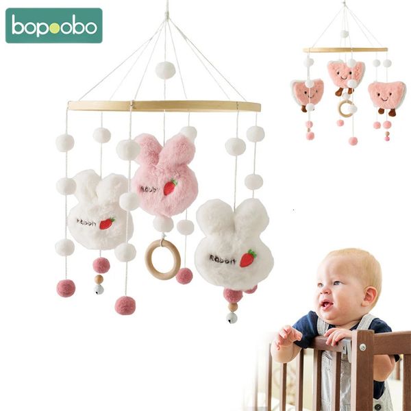 Giocattoli per bambini 012 mesi musical bombe crib bed campanello cartone animato peluche giocattolo mobile carosello per cuccioli regalo per bambini 240408