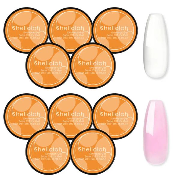 Gel UV polonês para extensão de unhas Transparen White Rosa Extensão dos dedos UV Polish forns fores para enxerto de enxerto de enxerto de enxerto multifuncional