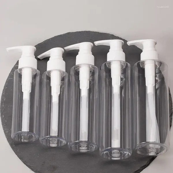Garrafas de armazenamento Recipiente cosmético 100ml 120ml 150ml 200ml 250ml Bomba de parafuso Shampoo de amostra de plástico