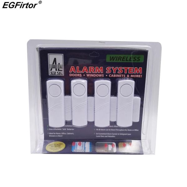 Detector 4pcs Batterij Deur Sensor de alarme Stay Stay