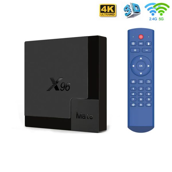 Box Android 10.0 X96 Mate Smart TV Box Allwinner H616 Bluetooth 5.0 4 GB RAM 32G/64G 2,4G5G Dual WiFi 4K HD Google Play Set Top Box