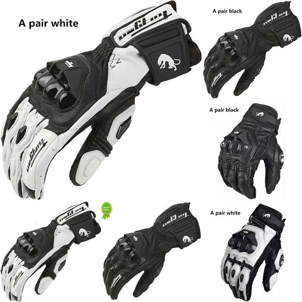 Neue Herren Frauen 4 Saison Fahren Supertech Schwarz/Weiß Motorrad -Lederhandschuhe Rennhandschuh Motorrad Motorrad Rennrad Rennrad Ritter