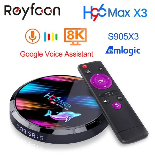 Box Android 9.0 TV Box H96 MAX X3 4GB 128GB 64GB 32GB AMLOGIC S905X3 Поддержка 5G WIFI 1080P 4K 60FPS Google Player YouTube 8K H96MAX