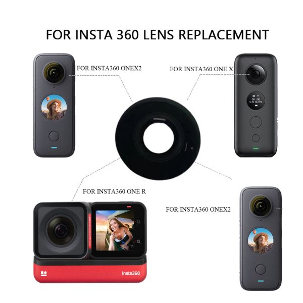 Teppich Neues Insta360 Ersatz -Frontglasobjektiv für Insta360 Ein x2/ein x/ein R/One RS -Kamera Reparatur Teil 1PCS